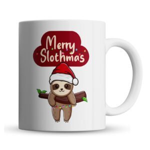 merry slothmas sloth animal gift mug for Christmas
